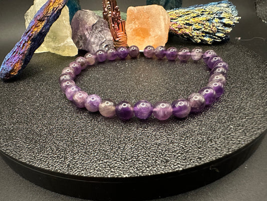 Chevron Amethyst Bracelet